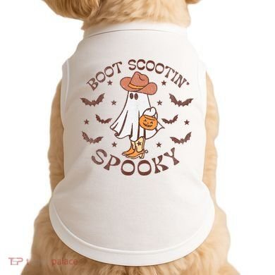 Boot Scootin Spooky Western Halloween Retro Fall Halloween Doggie Tank
