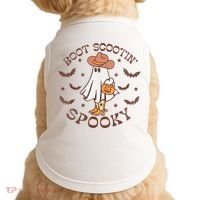 Boot Scootin Spooky Western Halloween Retro Fall Halloween Doggie Tank thumb 0