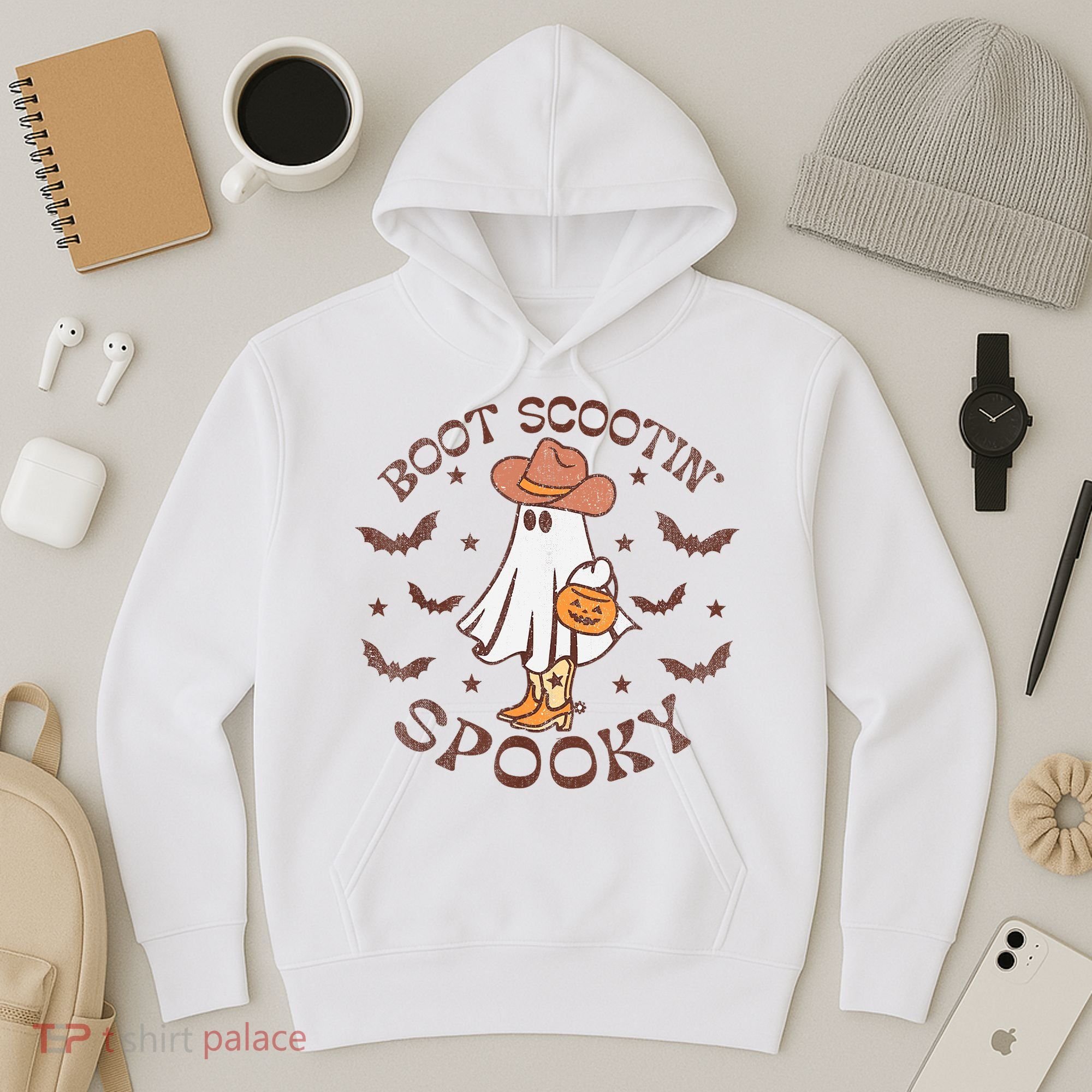 Boot Scootin Spooky Western Halloween Retro Fall Halloween Hoodie