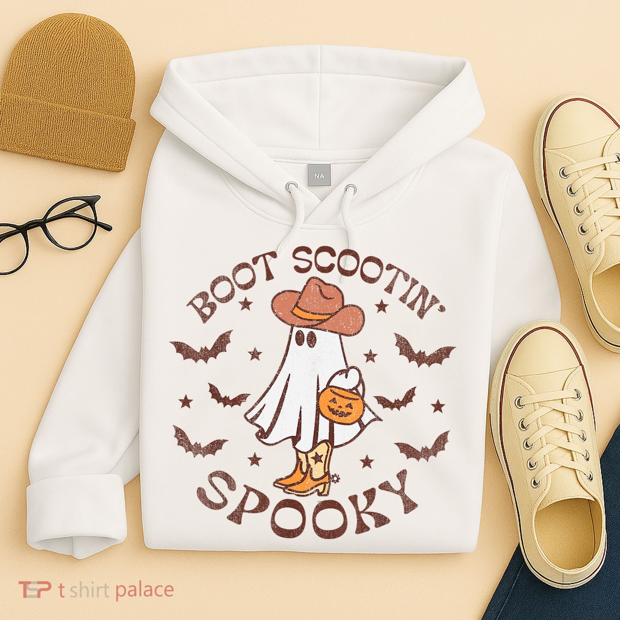 Boot Scootin Spooky Western Halloween Retro Fall Halloween Hoodie