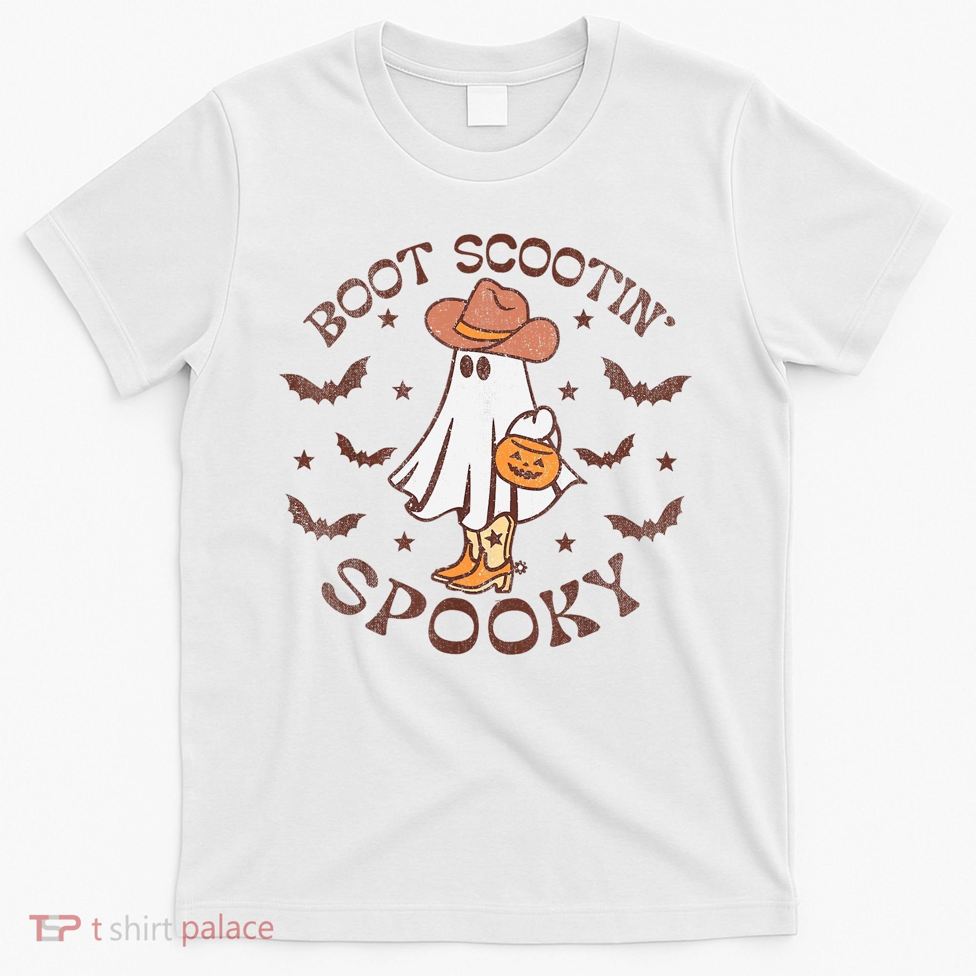 Boot Scootin Spooky Western Halloween Retro Fall Halloween T-Shirt