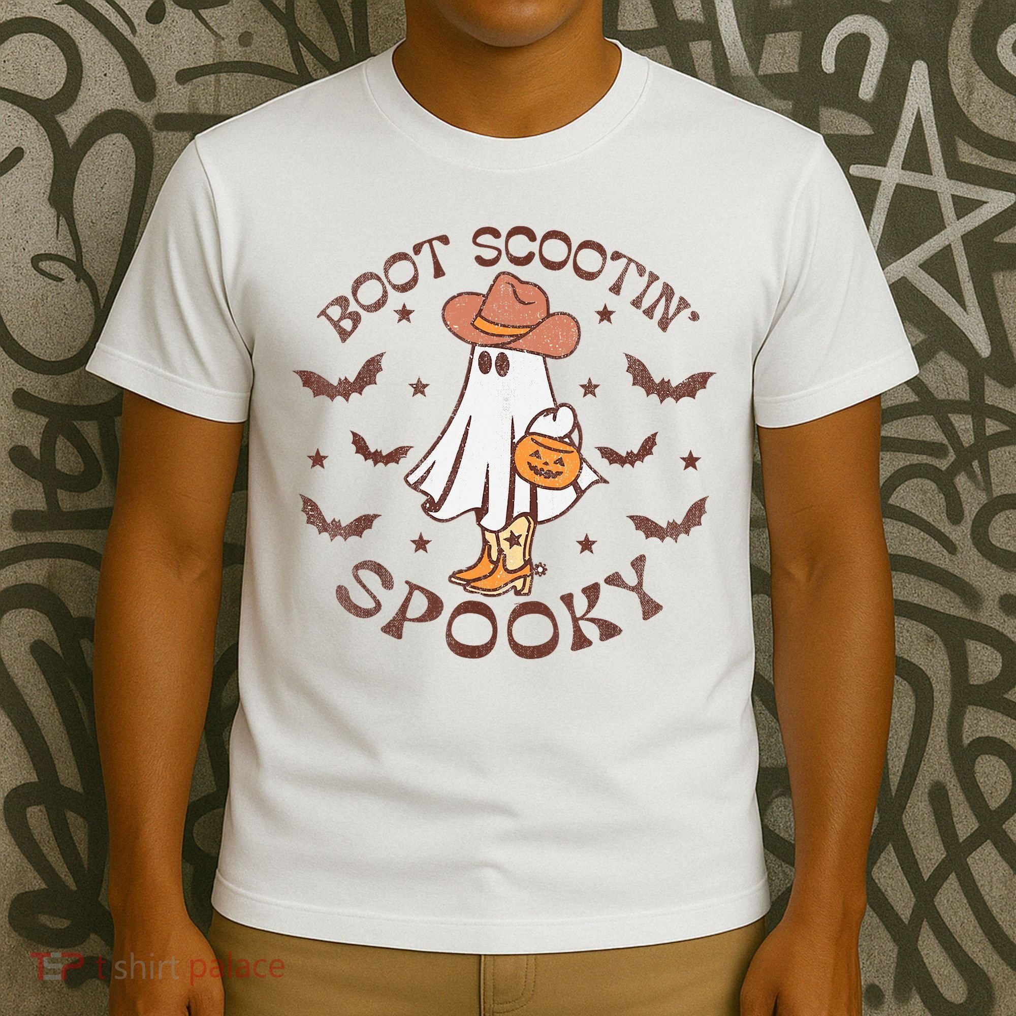 Boot Scootin Spooky Western Halloween Retro Fall Halloween T-Shirt