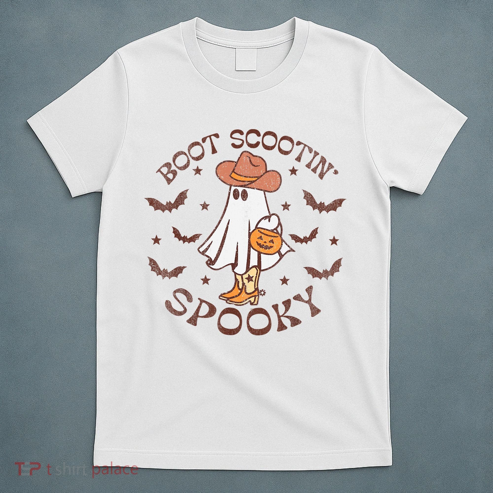 Boot Scootin Spooky Western Halloween Retro Fall Halloween T-Shirt