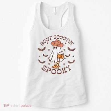 Boot Scootin Spooky Western Halloween Retro Fall Halloween Women's Tank Top