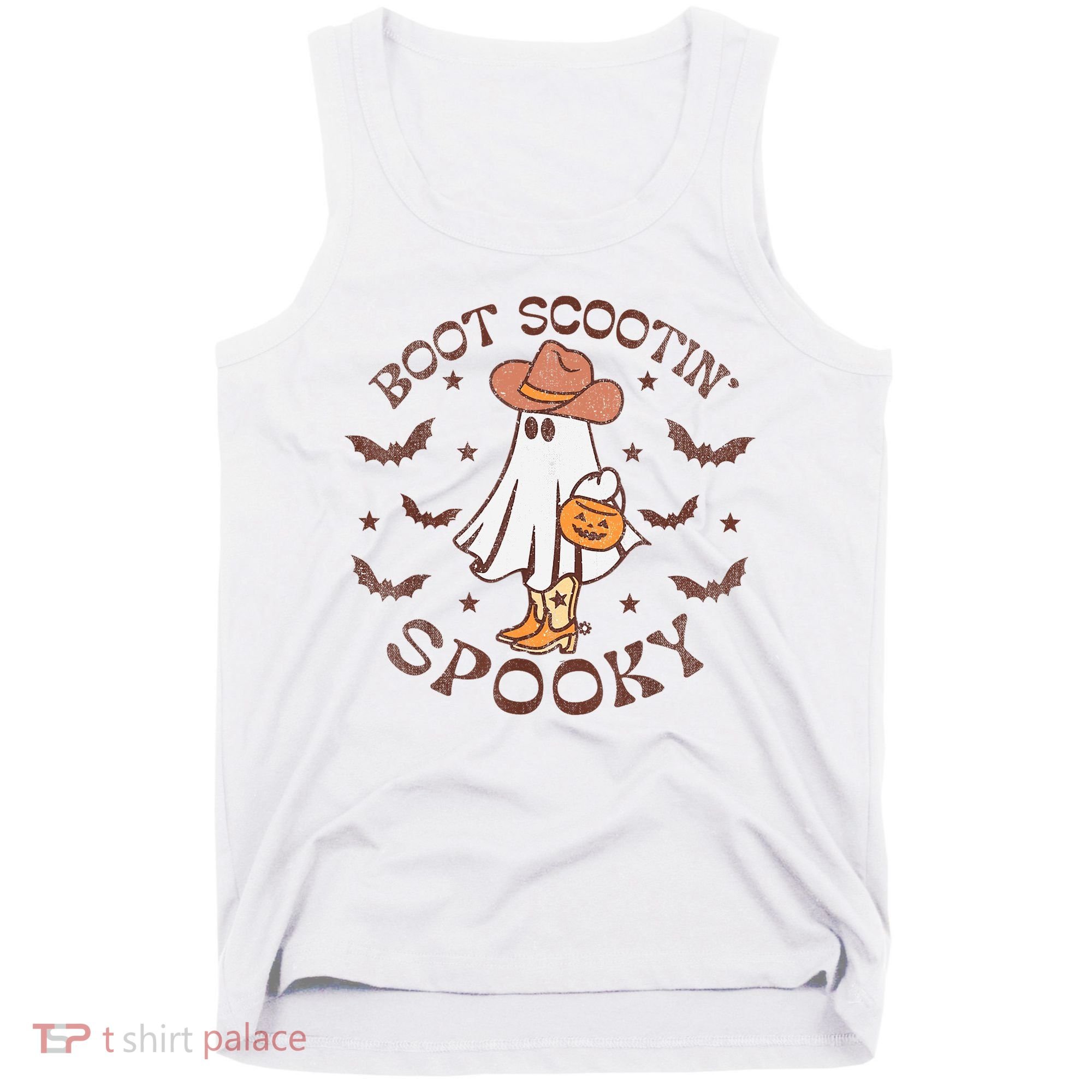 Boot Scootin Spooky Western Halloween Retro Fall Halloween Tank Top