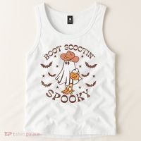 Boot Scootin Spooky Western Halloween Retro Fall Halloween Tank Top thumb 2