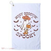Boot Scootin Spooky Western Halloween Retro Fall Halloween Golf Towel thumb 0