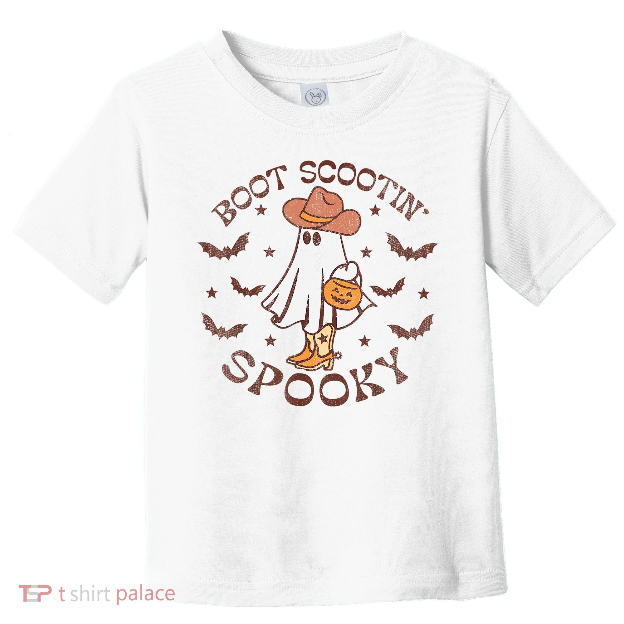 Boot Scootin Spooky Western Halloween Retro Fall Halloween Toddler T-Shirt