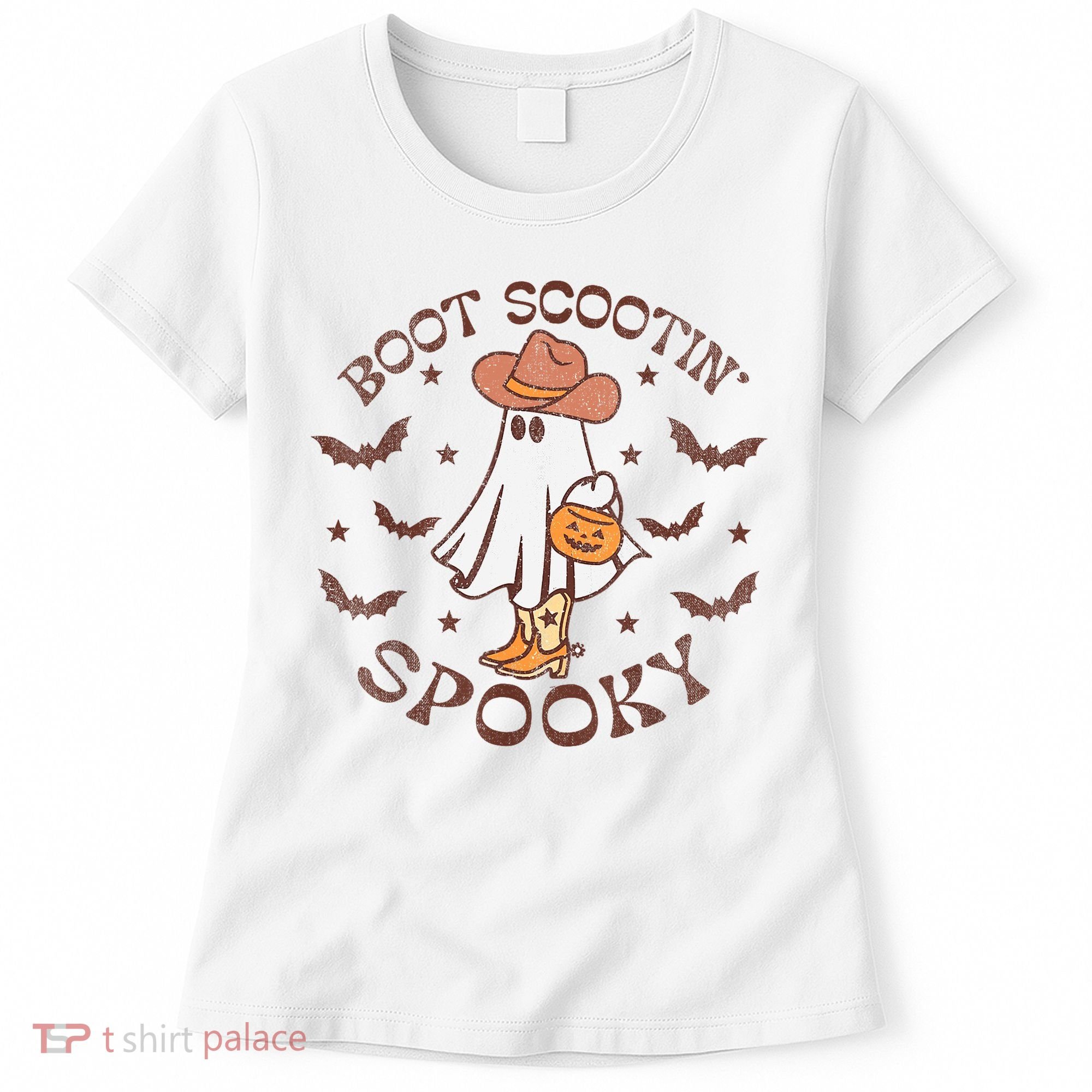 Boot Scootin Spooky Western Halloween Retro Fall Halloween Women's T-Shirt