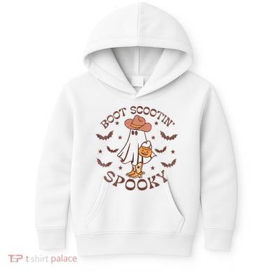Boot Scootin Spooky Western Halloween Retro Fall Halloween Kids Hoodie
