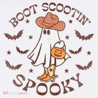Boot Scootin Spooky Western Halloween Retro Fall Halloween Kids Hoodie thumb 5