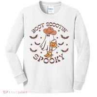 Boot Scootin Spooky Western Halloween Retro Fall Halloween Kids Long Sleeve Shirt thumb 0