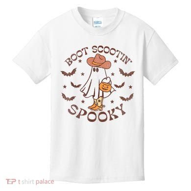 Boot Scootin Spooky Western Halloween Retro Fall Halloween Kids T-Shirt