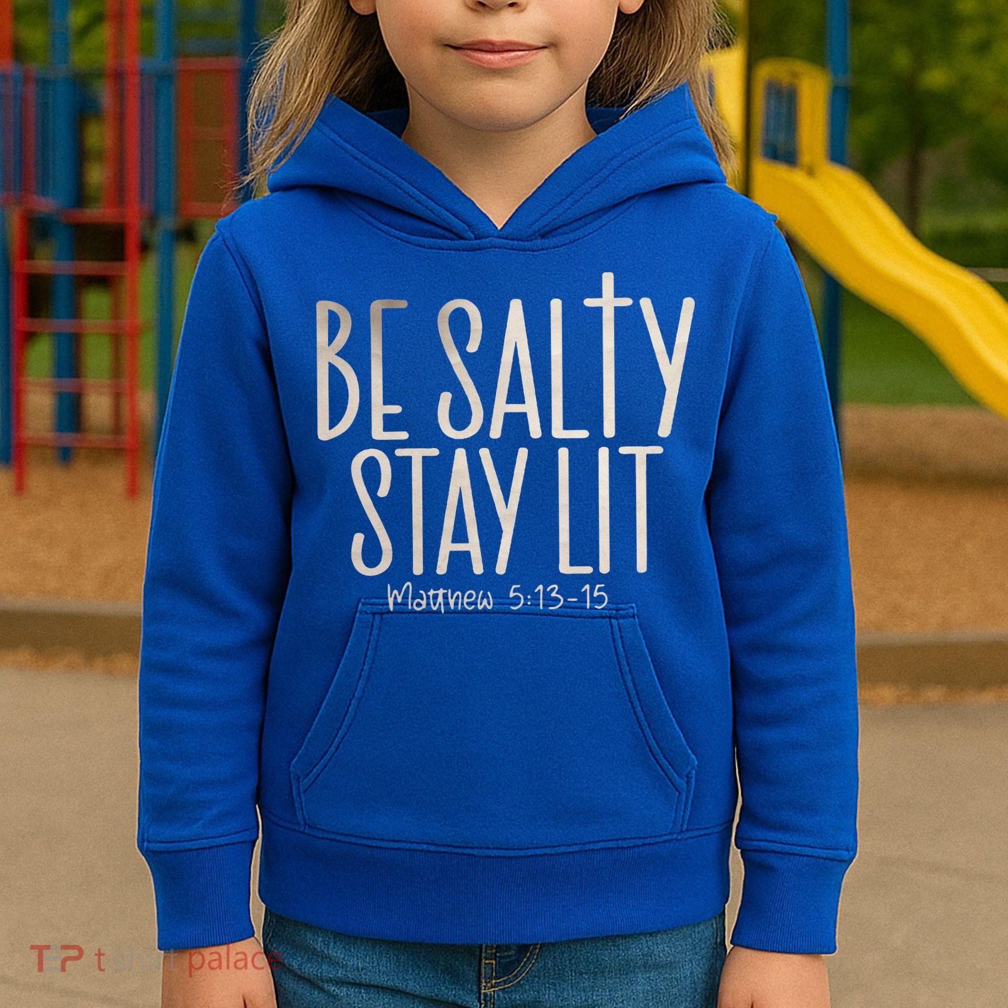Be Salty Stay Lit Matthew 51316 Kids Hoodie