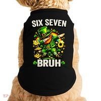 Bruh Six Seven Meme 67 Dabbing Leprechaun St Patricks Day Doggie Tank thumb 0