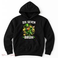 Bruh Six Seven Meme 67 Dabbing Leprechaun St Patricks Day Hoodie thumb 0