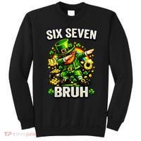 Bruh Six Seven Meme 67 Dabbing Leprechaun St Patricks Day Sweatshirt thumb 0