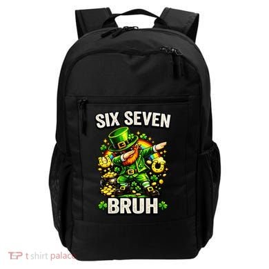 Bruh Six Seven Meme 67 Dabbing Leprechaun St Patricks Day Backpack