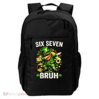 Bruh Six Seven Meme 67 Dabbing Leprechaun St Patricks Day Backpack thumb 0