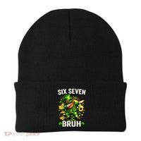 Bruh Six Seven Meme 67 Dabbing Leprechaun St Patricks Day Beanie thumb 0
