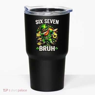 Bruh Six Seven Meme 67 Dabbing Leprechaun St Patricks Day Tumbler