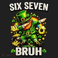 Bruh Six Seven Meme 67 Dabbing Leprechaun St Patricks Day Hat thumb 2