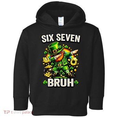 Bruh Six Seven Meme 67 Dabbing Leprechaun St Patricks Day Toddler Hoodie