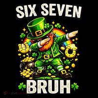 Bruh Six Seven Meme 67 Dabbing Leprechaun St Patricks Day Tank Top thumb 6