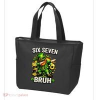 Bruh Six Seven Meme 67 Dabbing Leprechaun St Patricks Day Tote Bag thumb 3