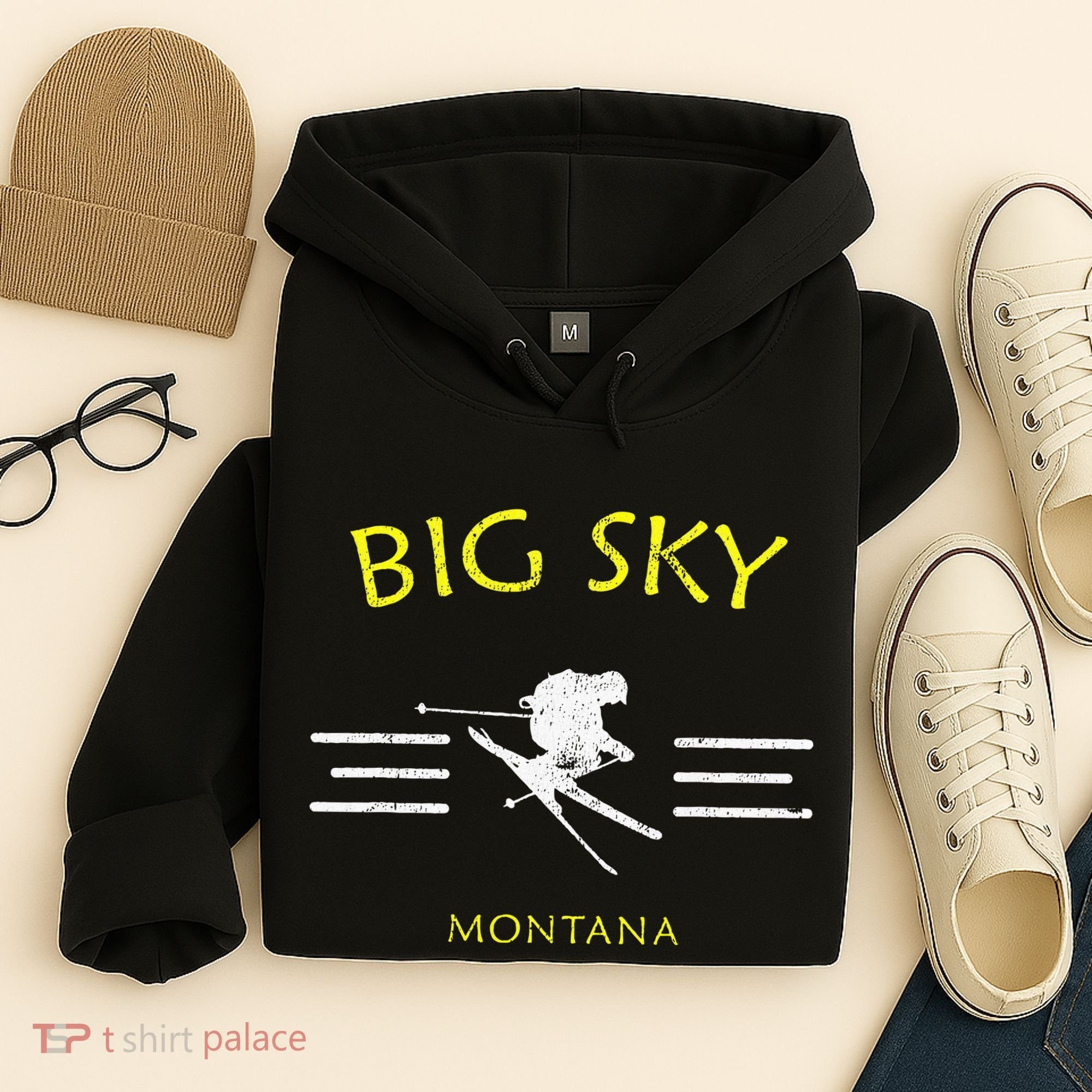 Big Sky Skiing Montana Ski Hoodie