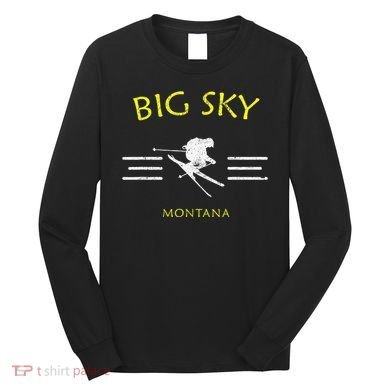 Big Sky Skiing Montana Ski Long Sleeve Shirt