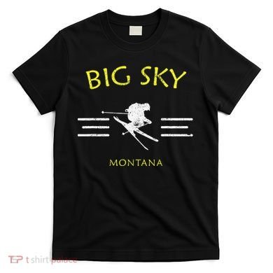 Big Sky Skiing Montana Ski T-Shirt