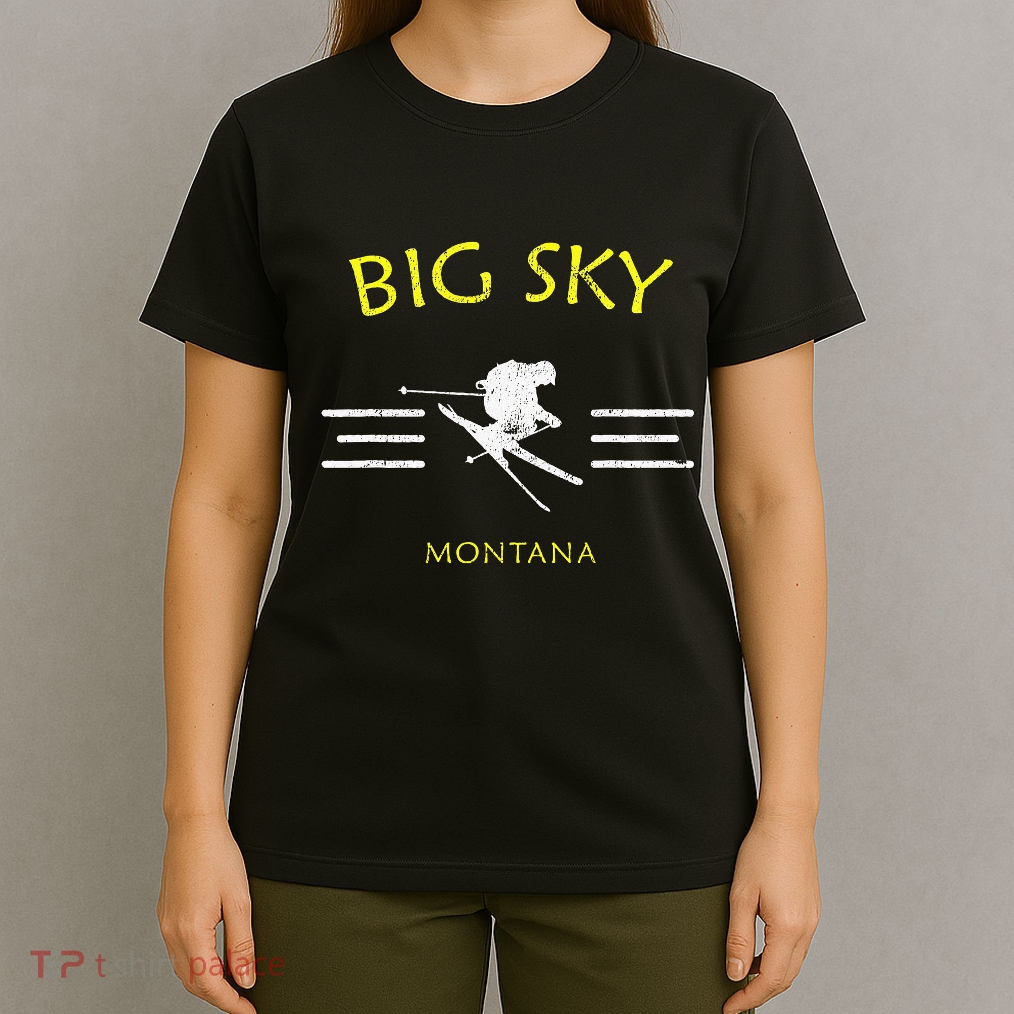 Big Sky Skiing Montana Ski T-Shirt