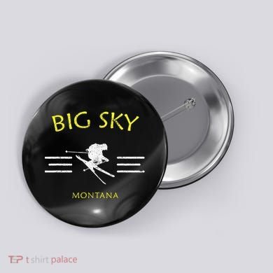 Big Sky Skiing Montana Ski Button