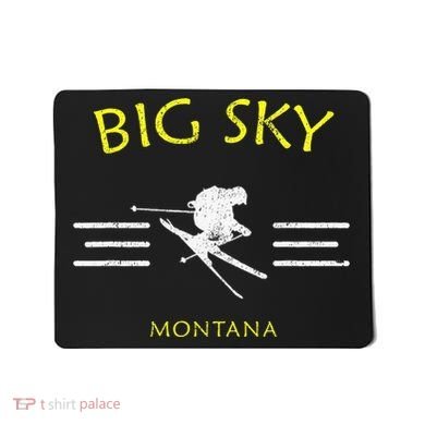 Big Sky Skiing Montana Ski Mousepad