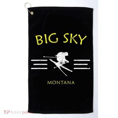 Big Sky Skiing Montana Ski Golf Towel