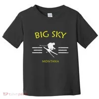 Big Sky Skiing Montana Ski Toddler T-Shirt thumb 0