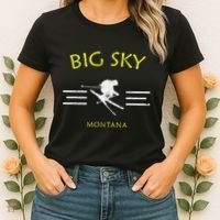 Big Sky Skiing Montana Ski Women's T-Shirt thumb 2