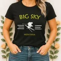 Big Sky Skiing Montana Ski Women's T-Shirt thumb 2