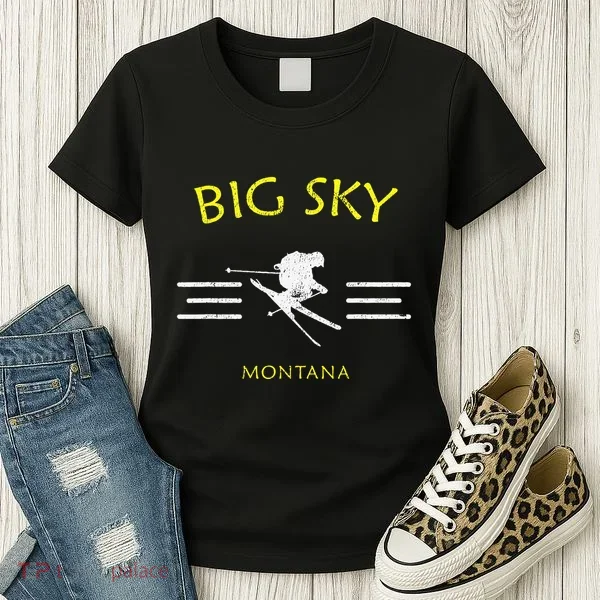 Big Sky Skiing Montana Ski Women's T-Shirt
