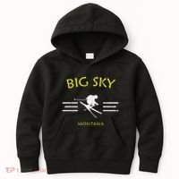 Big Sky Skiing Montana Ski Kids Hoodie thumb 0
