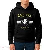 Big Sky Skiing Montana Ski Kids Hoodie thumb 4