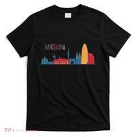 Barcelona Skyline Spain Spanish Vintage Barcelona T-Shirt thumb 0