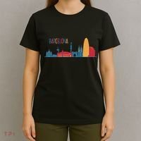 Barcelona Skyline Spain Spanish Vintage Barcelona T-Shirt thumb 4