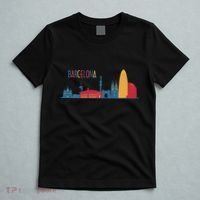 Barcelona Skyline Spain Spanish Vintage Barcelona T-Shirt thumb 5