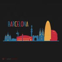 Barcelona Skyline Spain Spanish Vintage Barcelona T-Shirt thumb 7