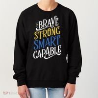 Brave Strong Smart Capable World Down Syndrome Day Awareness Women's Sweatshirt thumb 0