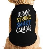 Brave Strong Smart Capable World Down Syndrome Day Awareness Doggie Tank thumb 0