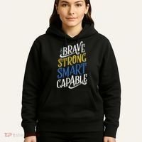 Brave Strong Smart Capable World Down Syndrome Day Awareness Hoodie thumb 5