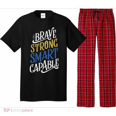 Brave Strong Smart Capable World Down Syndrome Day Awareness Pajama Set